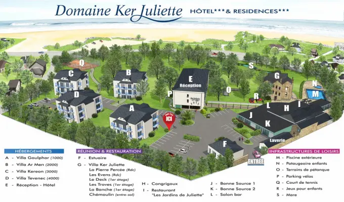 Domaine Ker Juliette - Plan du site