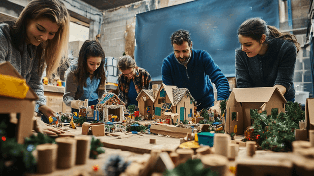 Construction de Noël - Village de Noël - VILLENAVE-D'ORNON (Gironde)