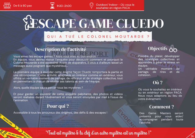 Escape game cluedo - FLAYOSC (Var)