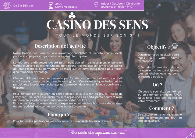 Casino des sens - FLAYOSC (Var)