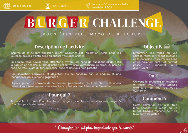 Burger challenge - FLAYOSC (Var)