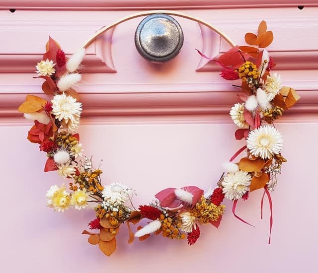 Atelier team building couronne de fleurs séchées - Le Plessis-Robinson (Hauts-de-Seine)