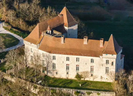 Château De Goudourville - Burg vom Himmel