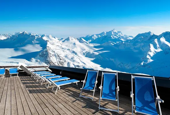 MMV Le Monte Bianco - terrasse avec vue sur les alpes
