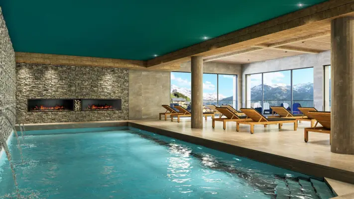 Hôtel Higalik / 3 Vallées - Spa Sothys & piscine avec vue à 360°