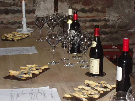 Château de Matel - dégustation vin dans les caves du château